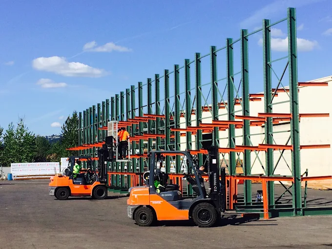 outside industrial racks